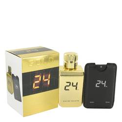 24 Gold The Fragrance Cologne by Scentstory 3.4 oz Eau De Toilette Spray + 0.8 oz Mini EDT Pocket Spray
