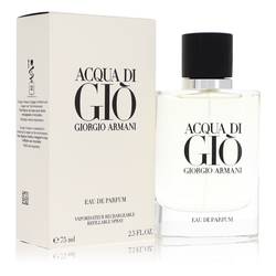 Acqua Di Gio Cologne by Giorgio Armani 2.5 oz Eau De Parfum Refillable Spray
