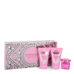 Bright Crystal Absolu Perfume by Versace -- Gift Set - 0.17 oz Mini EDP + 0.8 oz Body Lotion + 0.8 oz Shower Gel