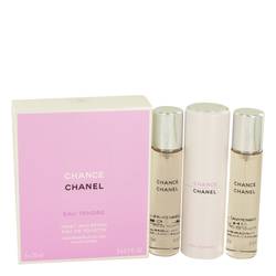 Chance Eau Tendre Perfume by Chanel 3  x 0.7 oz Mini Eau De Toilette Spray + 2 Refills