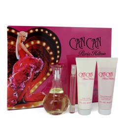 Can Can Perfume by Paris Hilton -- Gift Set - 3.4 oz Eau De Parfum Spray + 3 oz Body Lotion + 3 oz Shower Gel +  .34 oz Mini EDP Spray