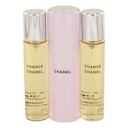 Chance Perfume by Chanel 3  x 0.7 oz Mini EDT Spray + 2 Refills