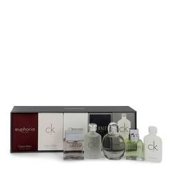 Euphoria Cologne by Calvin Klein -- Gift Set - Deluxe Travel Mini Set Includes Euphoria, CK One, Obsessed, Eternity and CK All