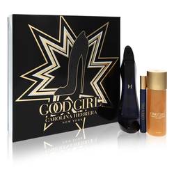 Good Girl Perfume by Carolina Herrera -- Gift Set - 2.7 oz Eau De Parfum Spray + .34 Mini EDP Roll-On + 3.4 oz Body Oil