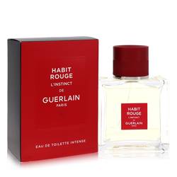 Habit Rouge L'instinct Cologne by Guerlain 1.6 oz Eau De Toilette Intense Spray