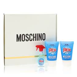 Moschino Fresh Couture Perfume by Moschino -- Gift Set - .17 oz Mini EDP Spray + .8 oz Body Lotion + .8 oz Shower Gel