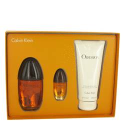 Obsession Perfume by Calvin Klein Gift Set - 3.4 oz Eau De Parfum Spray + 6.7 oz Body Lotion + .5 oz Mini EDP Spray