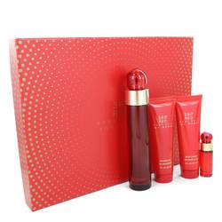 Perry Ellis 360 Red Perfume by Perry Ellis -- Gift Set - 3.4 oz Eau De Parfum Spray + 3 oz Body Lotion + 3 oz Shower Gel + .25 oz Mini EDP Spray