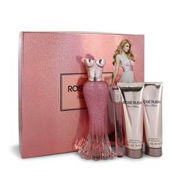 Paris Hilton Rose Rush Perfume by Paris Hilton -- Gift Set - 3.4 oz Eau De Parfum Spray + .34 oz Mini EDP Spray + 3 oz Body Lotion + 3 oz Shower Gel