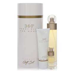 Perry Ellis 360 Perfume by Perry Ellis -- Gift Set - 3.4 oz Eau De Toilette Spray + .05 oz Mini EDT Spray + 3 oz Shower Gel
