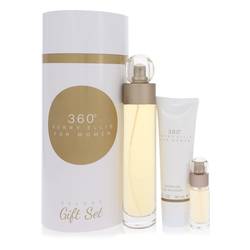 Perry Ellis 360 Perfume by Perry Ellis -- Gift Set - 3.4 oz Eau De Toilette Spray + .75 oz Mini EDT Spray + 3 oz Shower Gel