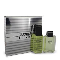 Quorum Silver Cologne by Puig -- Gift Set - 3.4 oz Eau De Toilette Spray + 3.4 oz After Shave