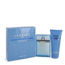 Versace Man Cologne by Versace -- Gift Set - 3.3 oz Eau De Toilette Spray (Eau Frachie) + 3.3 oz Shower Gel