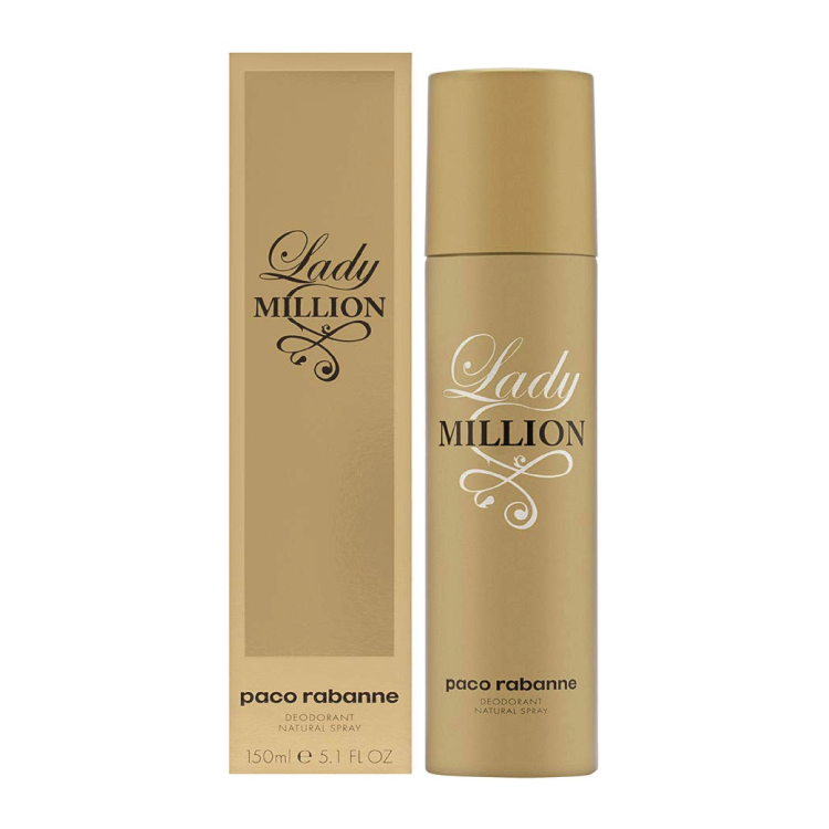 Lady Million Perfume by Paco Rabanne 5 oz Deodorant Spray